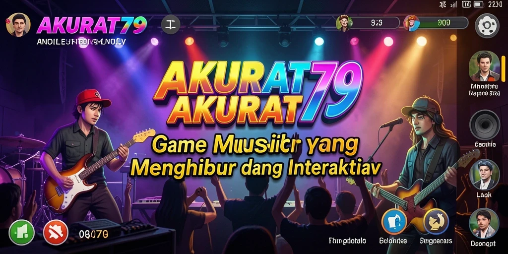Tampilan gameplay seru dalam AKURAT79 yang mengajak pengguna bernyanyi.