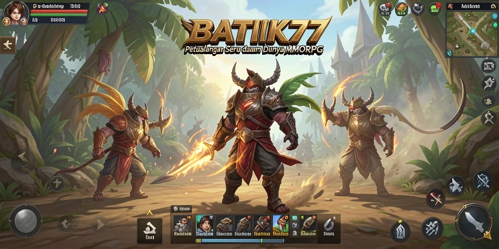Tampilan gameplay BATIK77 yang menarik dalam dunia MMORPG.