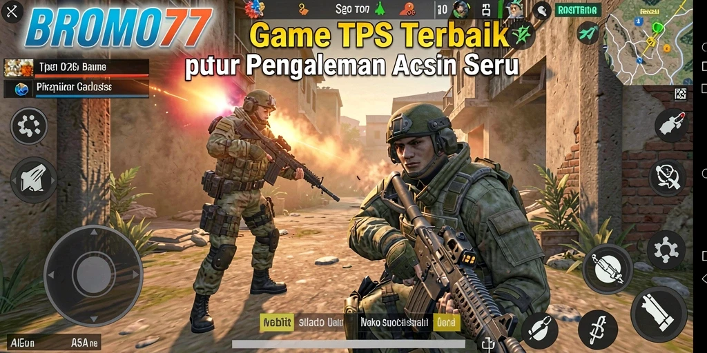 Tangkapan layar BROMO77 menampilkan aksi pertempuran yang intens.