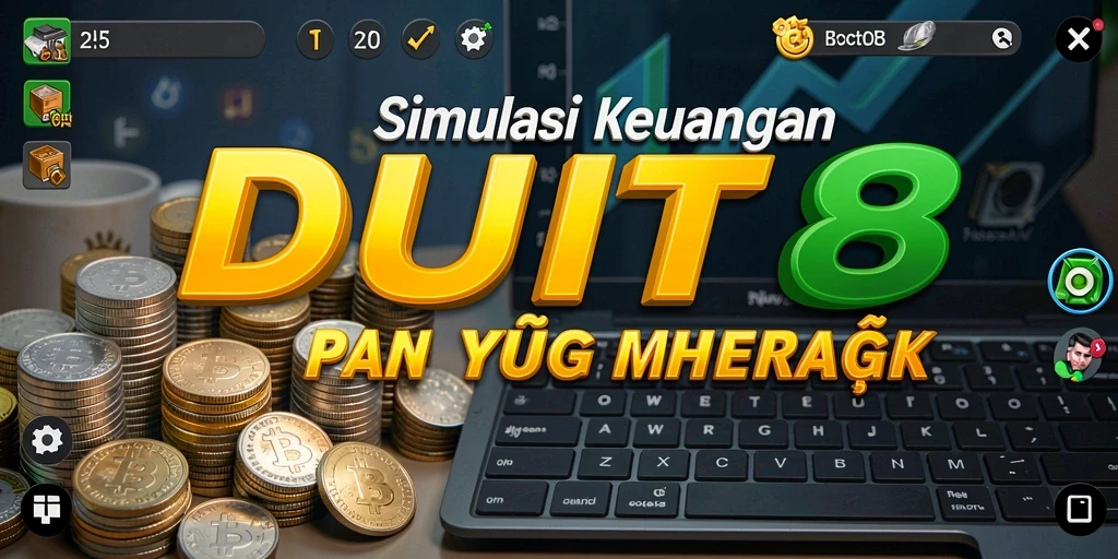 Tampilan gameplay DUIT8 yang interaktif dan edukatif.
