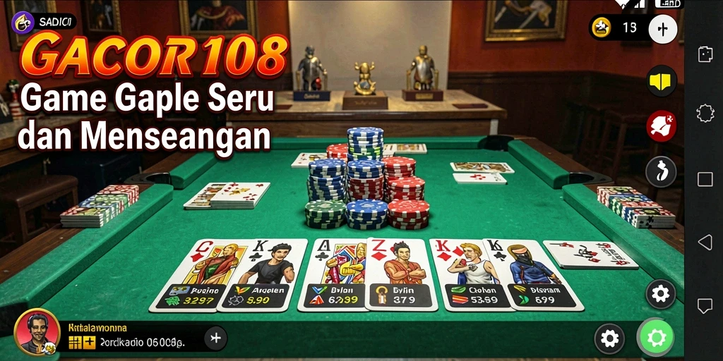 Gameplay seru Gaple di aplikasi GACOR108