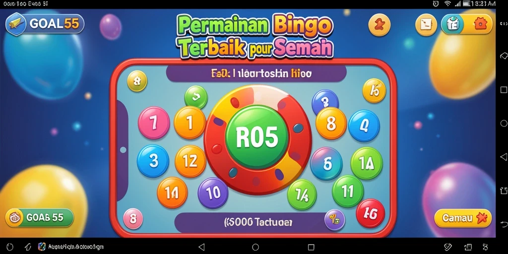 Tampilan gameplay seru Bingo di GOAL55.