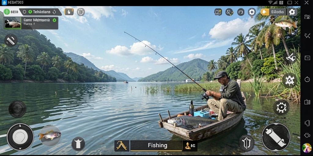 Tampilan gameplay HEBAT303 menampilkan pengalaman memancing yang mendalam dan realistis.