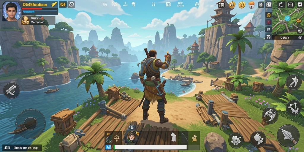 Screenshot gameplay IDR89 menampilkan eksplorasi dunia yang luas.