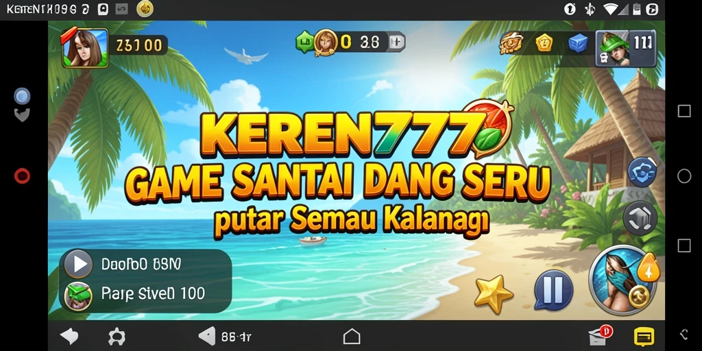 Tampilan gameplay KEREN777 yang seru dan penuh warna.