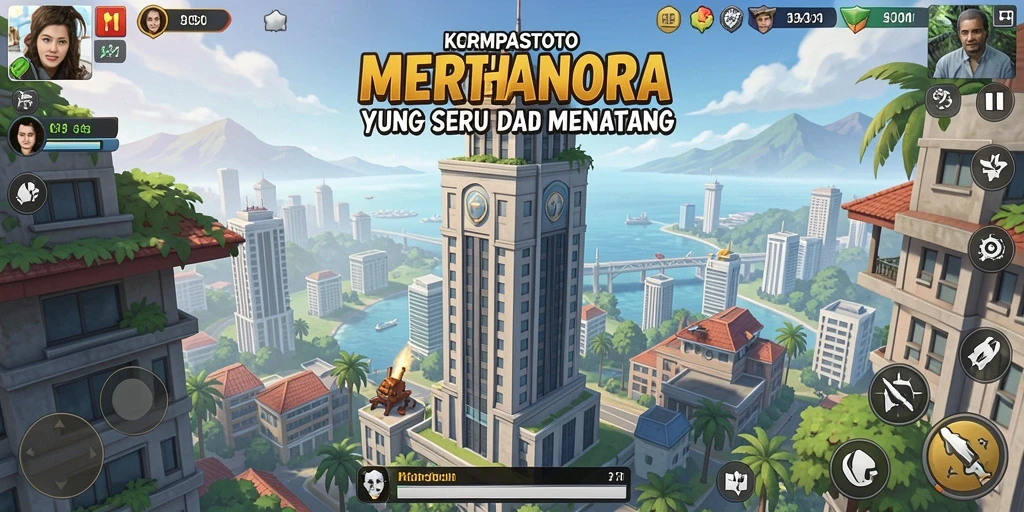 Tampilan gameplay menara pertahanan yang menarik dan menantang.