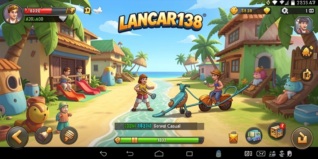 Tampilan gameplay seru di LANCAR138 dengan grafis berwarna-warni.
