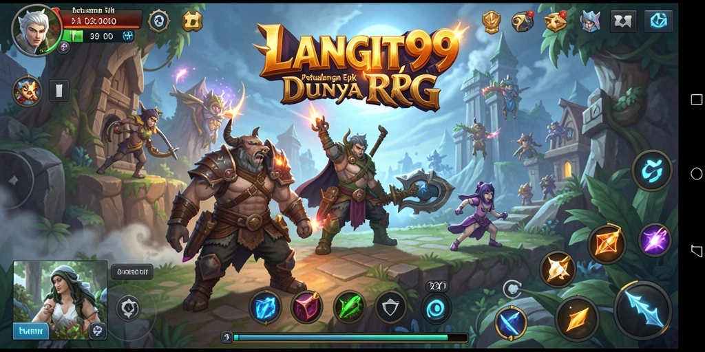 Tampilan gameplay RPG yang menakjubkan di LANGIT99.