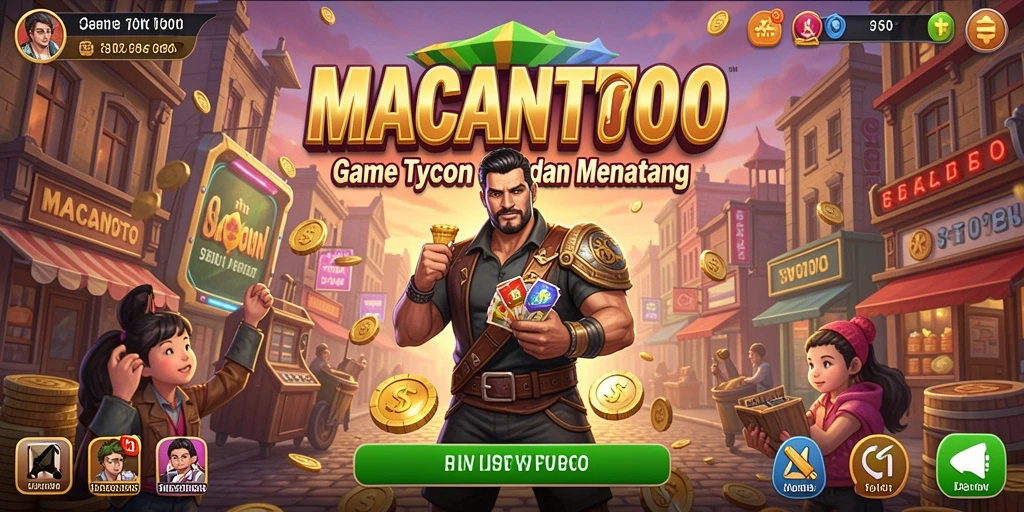 Tampilan gameplay <strong>MACANTOTO</strong> yang menarik dengan berbagai elemen Tycoon.