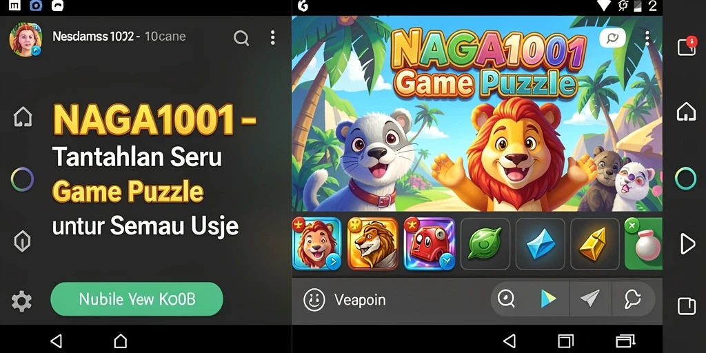Tampilan gameplay seru dalam game Puzzle NAGA1001.
