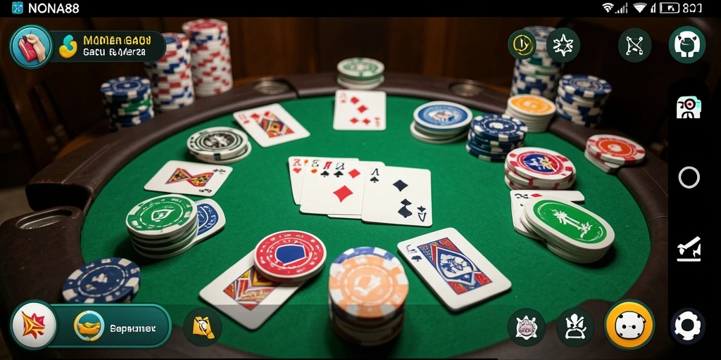 Gameplay seru NONA88 dalam permainan Gaple