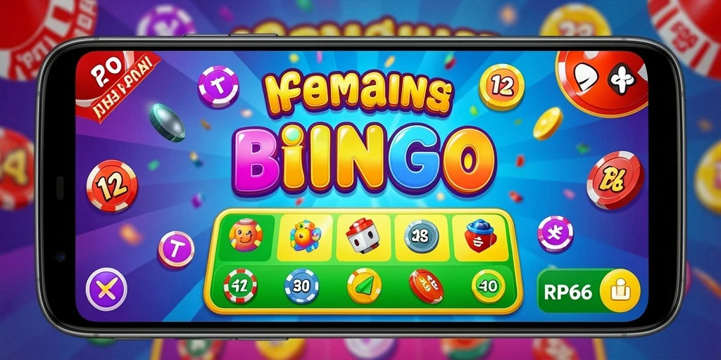 Tampilan gameplay RP66 yang menarik dan penuh warna saat bermain Bingo.