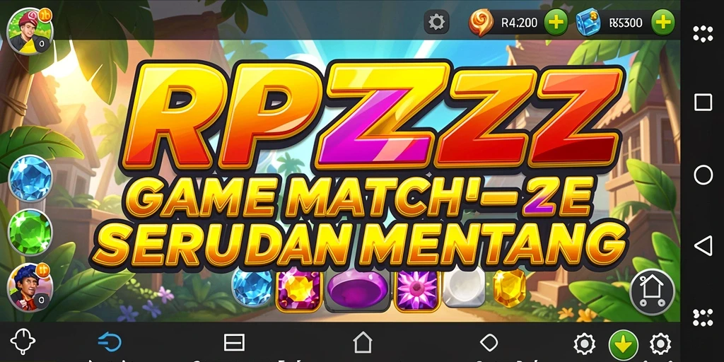 Tampilan gameplay seru dalam RPZZZ dengan match-3 yang menarik.